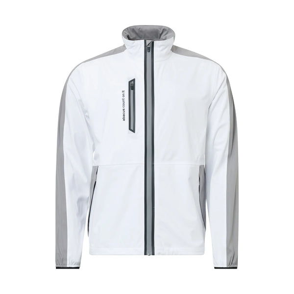 Abacus Mens Bounce rainjacket - white/grey