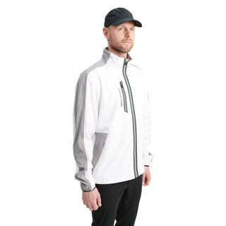 Abacus Mens Bounce rainjacket - white/grey