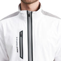 Abacus Mens Bounce rainjacket - white/grey