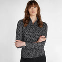 Green Lamb Kenza Zip Neck Jacquard Ladies Golf Pullover