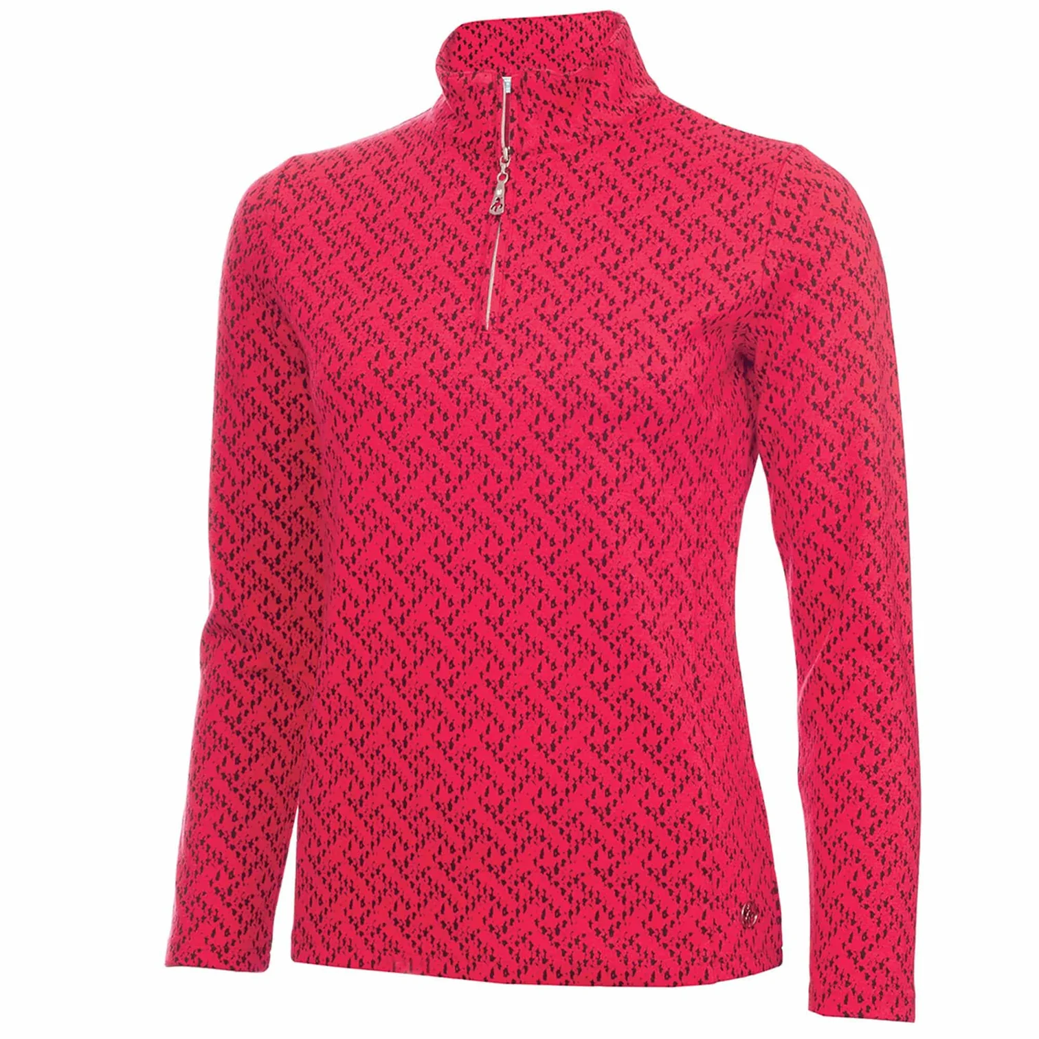 Green Lamb Kenza Jacquard Zip Neck Ladies Golf Top | Golf Suite Shop