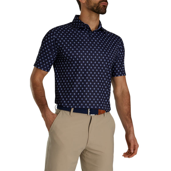 FootJoy Flower Foulard Lisle Self Collar Men's Polo