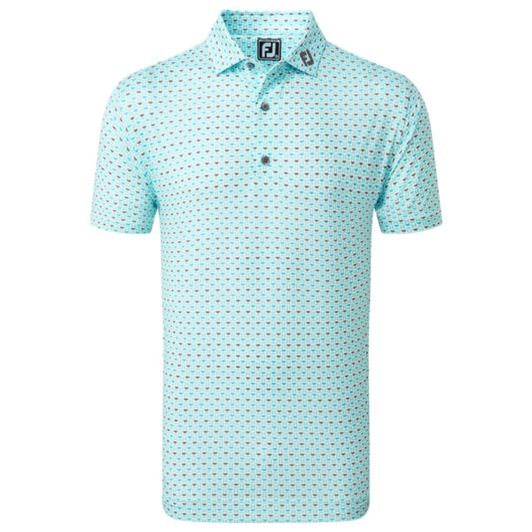 FootJoy Half Moon Geo Lisle Men's Polo (Athletic Fit)