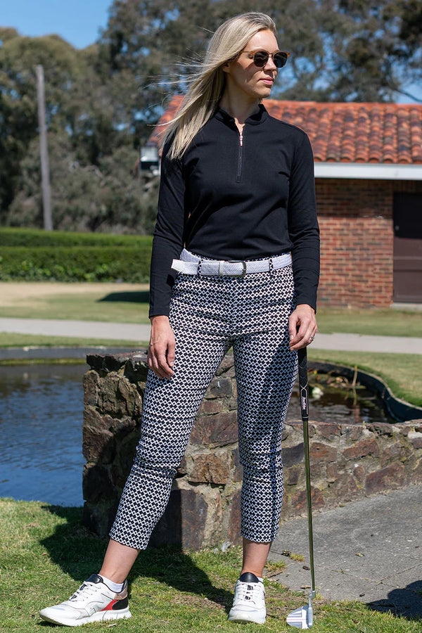 Women's navy stretch golf capri  Forrest Golf - Lauren Capri pant