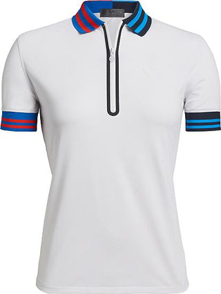 G/FORE Quarter Zip Embossed Logo Golf Shirt