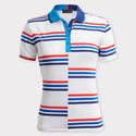 G/FORE Offset Stripe Lightweight Tech Jersey Polo