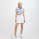 G/FORE Offset Stripe Lightweight Tech Jersey Polo