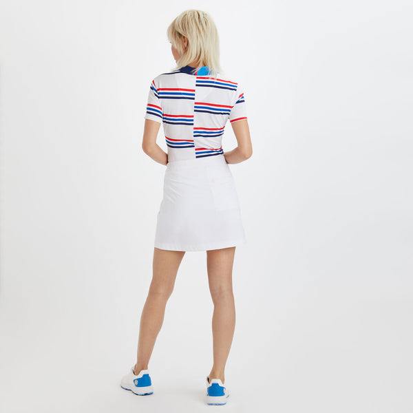 G/FORE Offset Stripe Lightweight Tech Jersey Polo