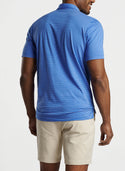 Peter Millar Men's Cape Blue Pilot Mill Cedar Stripe Short-Sleeve Polo