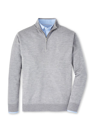 Buy british-grey Peter Millar Men's Whitaker Quarter-Zip Sweater