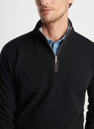 Buy black Peter Millar Men's Artisan Crafted Cashmere Flex Quarter-Zip