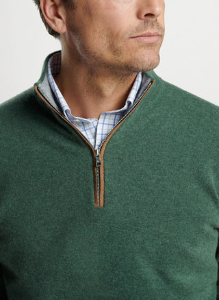 Buy field-green Peter Millar Men's Artisan Crafted Cashmere Flex Quarter-Zip