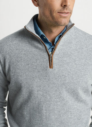 Buy gale-grey Peter Millar Men's Artisan Crafted Cashmere Flex Quarter-Zip