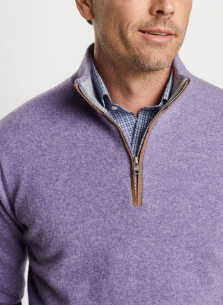 Buy lavender-fog Peter Millar Men's Artisan Crafted Cashmere Flex Quarter-Zip