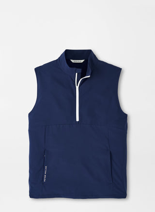 Buy navy Peter Millar Windward Half-Zip Gilet