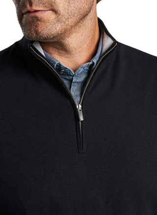 Buy black Peter Millar Men's Whitaker Quarter-Zip Sweater