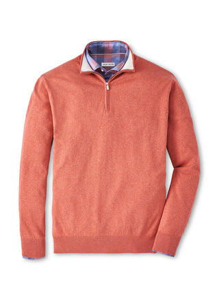 Buy clay-rose Peter Millar Men's Whitaker Quarter-Zip Sweater