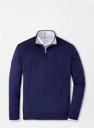 Buy navy Peter Millar Men's Whitaker Quarter-Zip Sweater