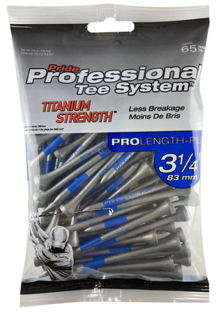 Pride Professional Tee System™ (PTS) Titanium Strength™ Wood Golf Tees - Blue