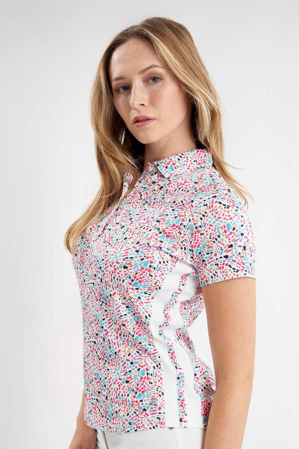 Green Lab Golf Color Green Lamb Odelle Printed Polo | Golf Suite Shop