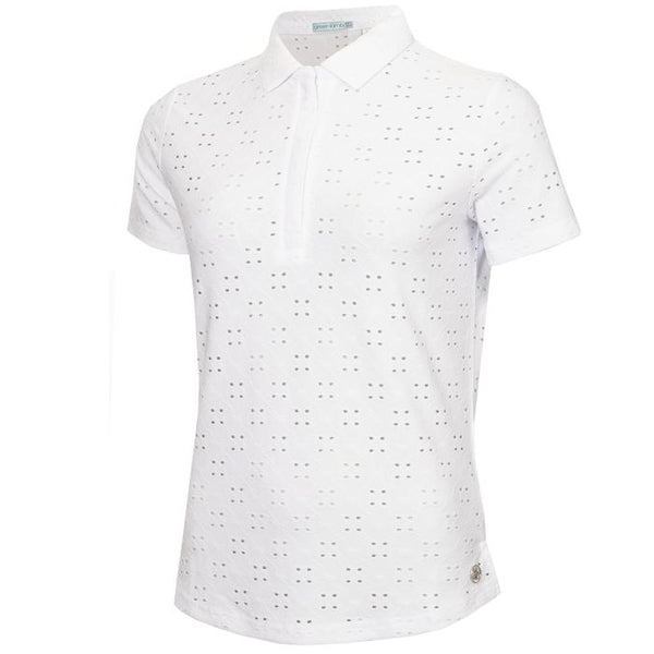 Green Lamb Naira Broderie Anglaise Polo - size 10