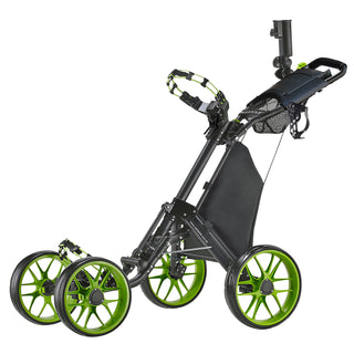 Buy lime CaddyTek CaddyCruiser ONE Pro One-Click Folding 4-Wheel Golf Push Cart