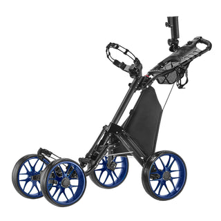 Buy blue CaddyTek CaddyCruiser ONE Pro One-Click Folding 4-Wheel Golf Push Cart