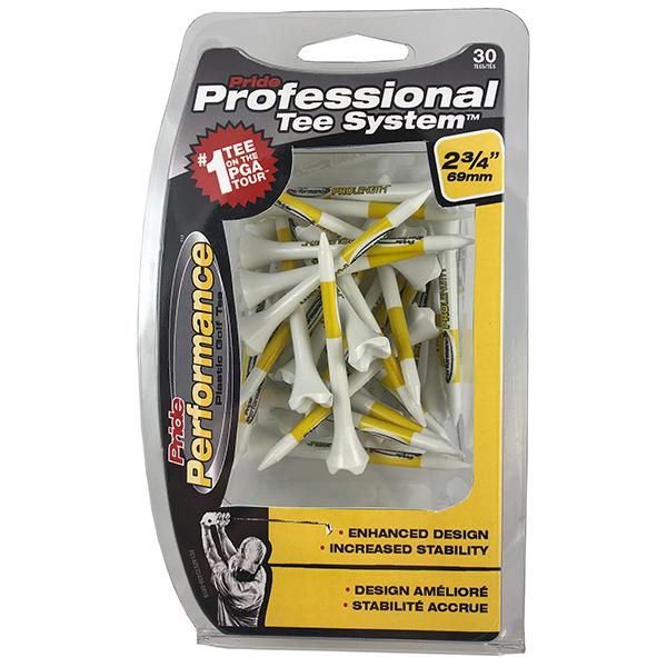 Pride Professional Tee System™ (PTS) Pride Performance™ Plastic Tees - Yellow - LIMITED SUPPLY