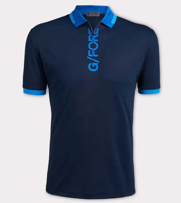 G/FORE Logo Tech Pique 1/4 Zip Polo | Golf Suite Shop