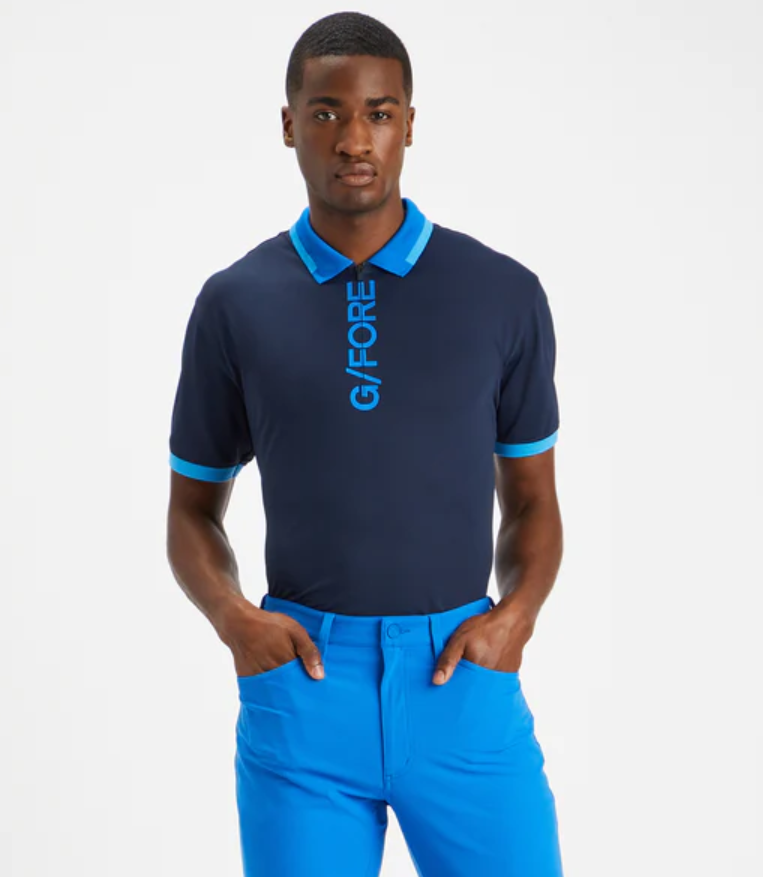 G/FORE Logo Tech Pique 1/4 Zip Polo | Golf Suite Shop